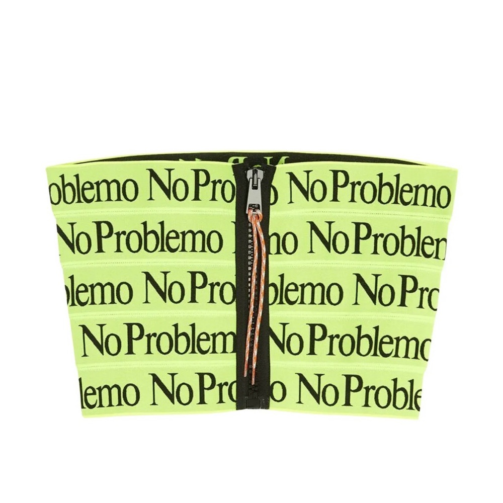 Aries Neon Green 'No Problemo' Tube Top Medium NWT! $350